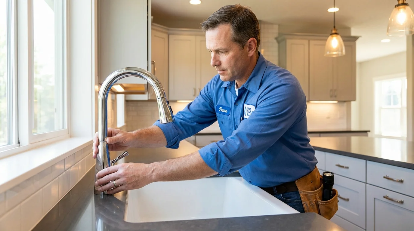 Kitchen faucet installation by Johns Plumbing LLC in Windber